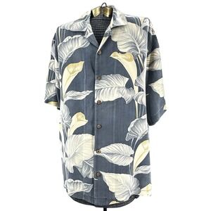 Tommy Bahama Short Sleeve Hawaiian Shirt Mens Medium Multicolor Floral 100% Silk